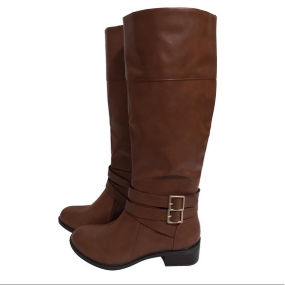 Arizona Jean Company Shoes - Brown Tall Zip up Boots